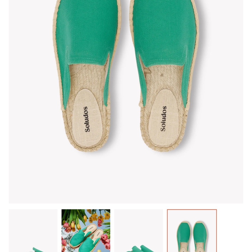 NIB Soludos Green Dali Mule Espadrilles - Picture 4 of 4